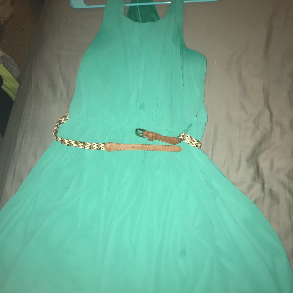 Turquoise blue dress